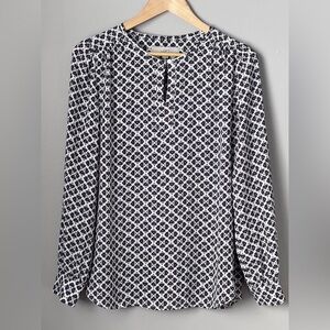LOFT Geometric Print Blouse